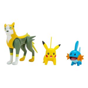 Jazwares - Battle Figure Games: Nintendo - Pokemon - Pikachu, Mudkip & Boltund  3-Pack