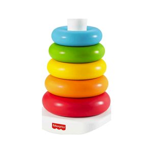 Mattel Fisher-Price Rock-A-Stack Baby Toy, Ring Stacking Toy, Plant-Based Materials, Infant And Toddler Toy