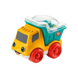 Mattel Fisher-Price Push-Along Toy Vehicles With Fine Motor Activities For Infants, Styles May Vary Dump Truck (HRP27)