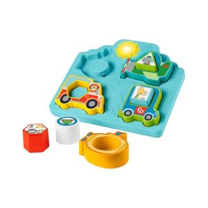 Mattel Fisher-Price Shapes & Sounds Vehicle Puzzle Baby Sorting Toy With Music & Lights