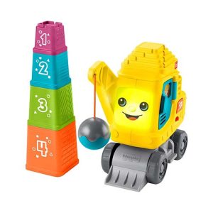 Mattel Fisher-Price Count & Stack Crane Baby & Toddler Learning Toy With Blocks, Lights & Sounds