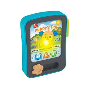 Mattel Fisher-Price Baby Learning Toy Laugh & Learn Puppy’s Storytime Reader Pretend Tablet with Music & Lights