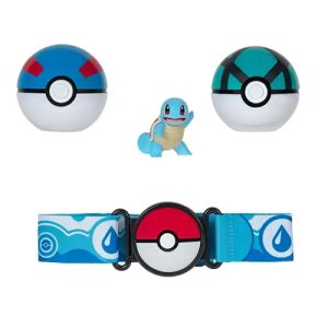Jazawares - Clip N Go Belt Set Games: Nintendo - Pokemon - Squirtle with Great Ball & Net Ball (95283)