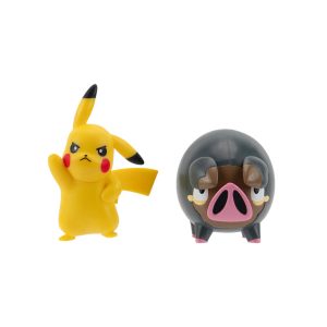 Jazwares - Battle Figure 2-Pack Games: Nintendo - Pokemon - Pikachu & Lechonk (95007)
