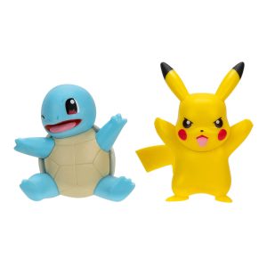 Jazwares - Battle Figure 2-Pack Games: Nintendo - Pokemon - Squirtle & Pikachu (PKW3355)