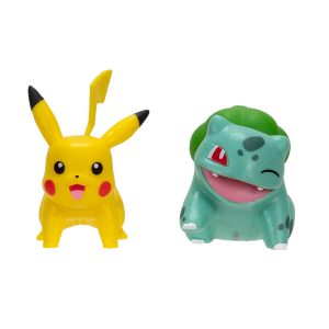 Jazwares - Battle Figure 2-Pack Games: Nintendo - Pokemon - Bulbasaur & Pikachu (PKW3355)