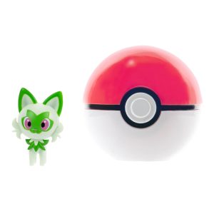 Jazwares - Clip N Go Games: Nintendo - Pokemon - Sprigatito & Poke Ball (95057)