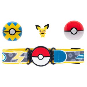 Jazwares - Clip N Go Belt Set Games: Nintendo - Pokemon - Pichu, Pokeball & Belt Set (95283)