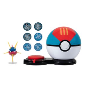 Jazwares - Surprise Attack Games: Nintendo - Pokemon - Carvanha with Lure Ball & 6 Attack Disks (2724)
