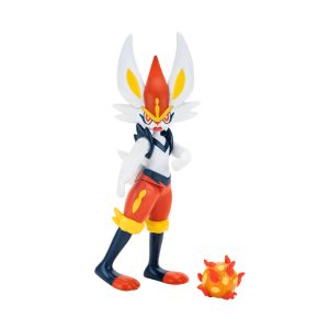Jazwares - Battle Figure Games: Nintendo - Pokemon - Cinderace (Deluxe Action) (95135)