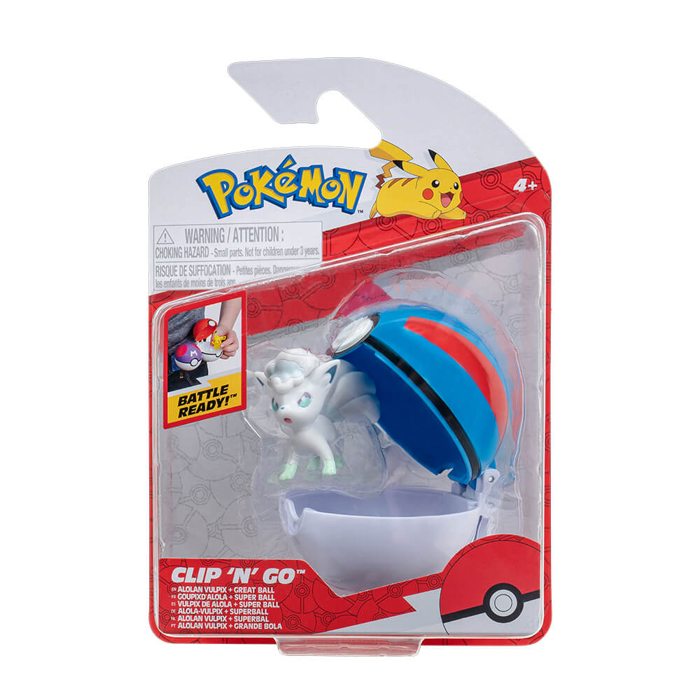 Jazawares - Clip N Go Games: Nintendo - Pokemon - Alolan Vulpix & Great Ball (95057) - Image 2