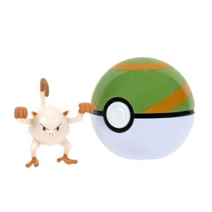 Jazawares - Clip N Go Games: Nintendo - Pokemon - Mankey & Nest Ball (95057)