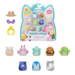 Jazwares Squishmallows - Squish-a-longs: 7 Figures + 1 mystery + 3 Accessories (1 Inch) (Asst)