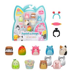 Jazwares Squishmallows - Squish-a-longs: 7 Figures + 1 mystery + 3 Accessories (1 Inch) (Asst)