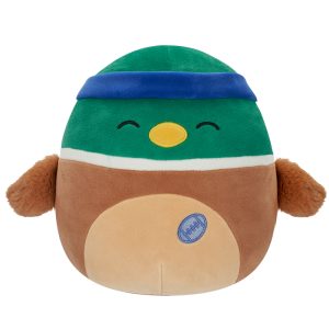 Jazwares Squishmallows - Core: Style Squad - Mallard Duck with Sweatband & Rugby Ball - Avery (7.5 Inch )