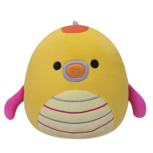 Jazwares Squishmallows - Core: Sealife Squad - Yellow Seadragon with Striped Belly - Leif (7.5 Inch)