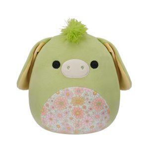 Jazwares Squishmallows - Core: Fantasy Squad - Green Donkey with Floral Belly - Juniper (7.5 Inch)