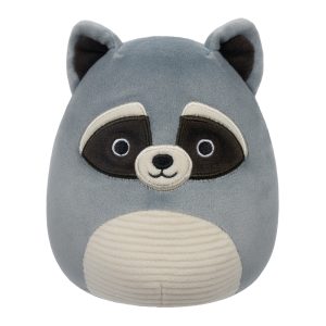 Jazwares Squishmallows - Core: Wildlife Squad - The Grey Raccoon with White Corduroy Belly - Rocky (7.5 Inch)