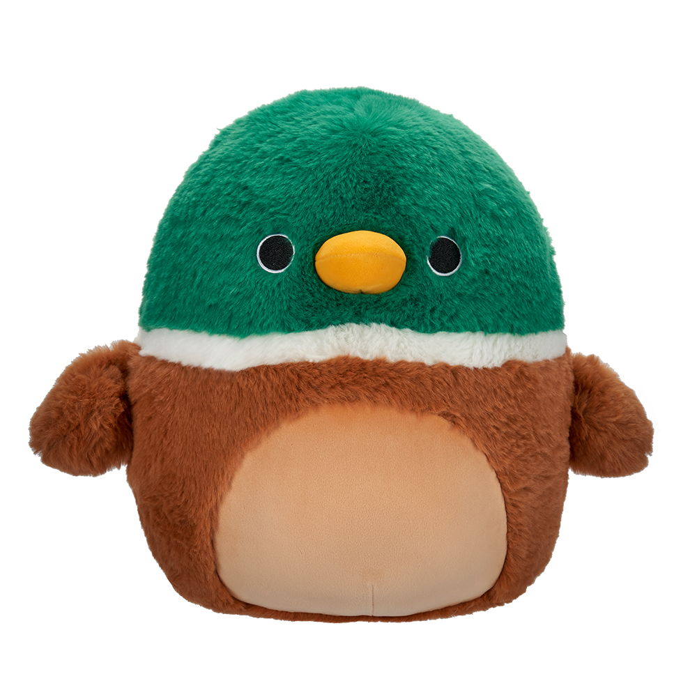 Jazwares Squishmallows - Fuzz-A-Mallows: Classic Squad - Brown & Green Mallard Duck - Avery (12 Inch)