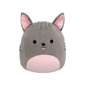 Jazwares Squishmallows - Core: Buddy Squad - Grey Hairless Dog with Pink Belly - Aphrodite (12 Inch)