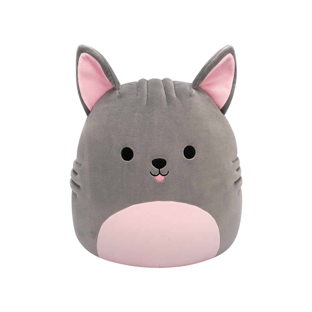 Jazwares Squishmallows - Core: Buddy Squad - Grey Hairless Dog with Pink Belly - Aphrodite (12 Inch)
