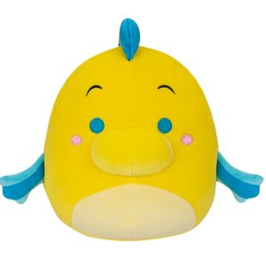 Jazwares Squishmallows - Cartoon Animation:  Disney - The Little Mermaid - Flounder (8 Inch)
