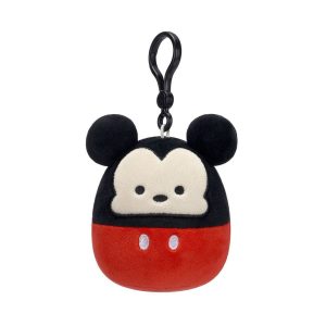 Jazwares Squishmallow - Clip-On - Cartoon Animation: Disney - Mickey Mouse & Friends - Mickey Mouse (3.5 Inch) (CDU12PCS) (SQDI01113)