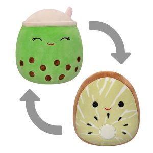 Jazwares Squishmallows -Flip-A-Mallows: Food Squad - Kiwi Kachina Flip to Green Boba Sevda (5 Inch)