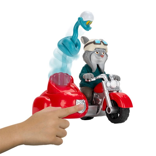 Jazwares Cartoon Animation: Disney - Zootopia 2 - Pawbert Lynxley & Motorcycle with Gary De Snake 2-Vehicle Set ZOTP0032 - Image 4