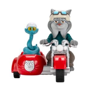 Jazwares Cartoon Animation: Disney - Zootopia 2 - Pawbert Lynxley & Motorcycle with Gary De Snake 2-Vehicle Set ZOTP0032