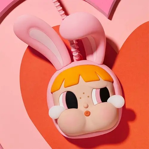 Pop Mart CRYBABY x Powerpuff Girls Series-Mirror Pendant - Blossom - Image 4