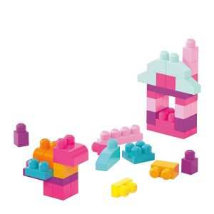 Mattel MEGA BLOKS First Builders Building Bag (60PCS) Pink