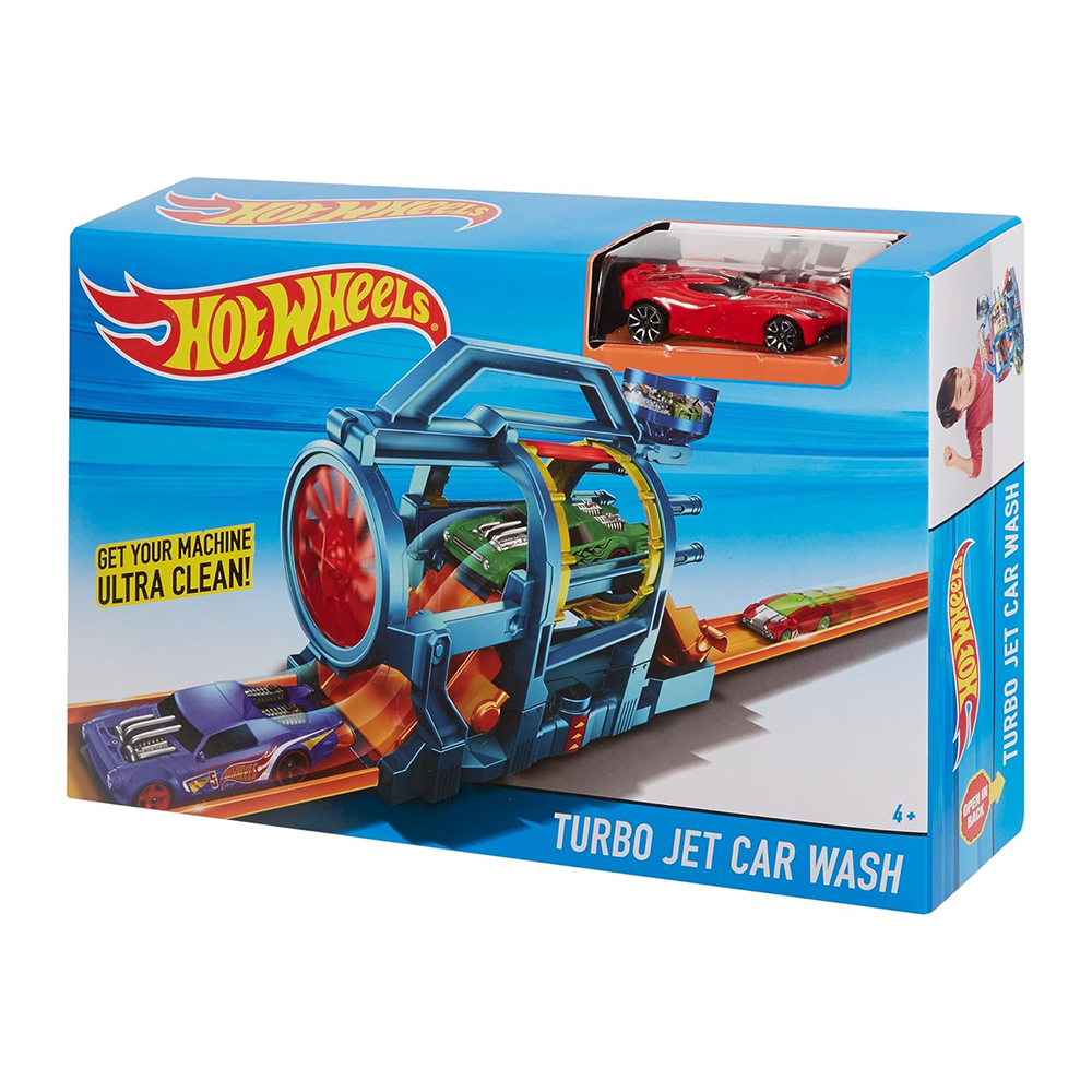 Mattel Hot Wheels City Turbo Jet Car Wash With 1 Die-Cast Toy Car in 1:64 Scale - Image 2