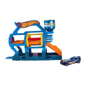 Mattel Hot Wheels City Turbo Jet Car Wash With 1 Die-Cast Toy Car in 1:64 Scale