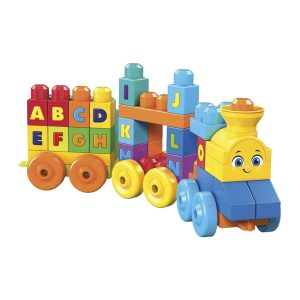 Mattel MEGA BLOKS Fisher-Price Abc Musical Train Toy Building With Music (50 Blocks)