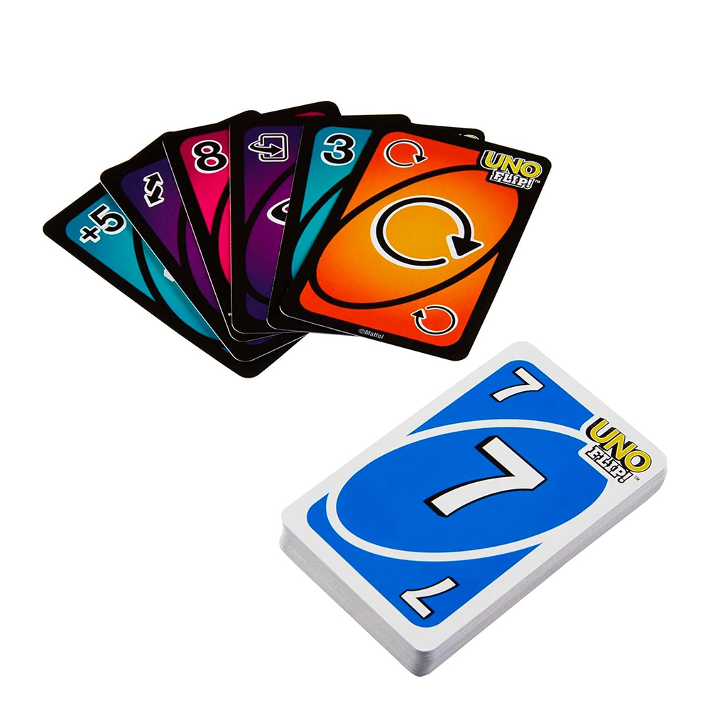 Mattel UNO Flip! Card Game With Double-Sided Deck For Families & Game Nights - Image 2