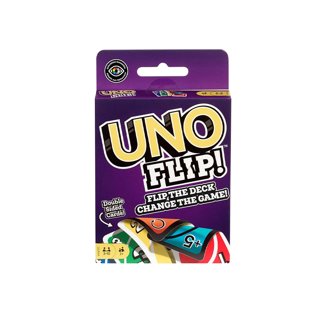 Mattel UNO Flip! Card Game With Double-Sided Deck For Families & Game Nights