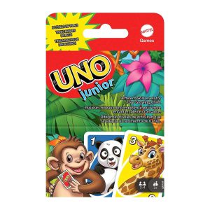 Mattel UNO Junior Card Game For Kids With Simple Rules & Animal Matching For 2-4 Players