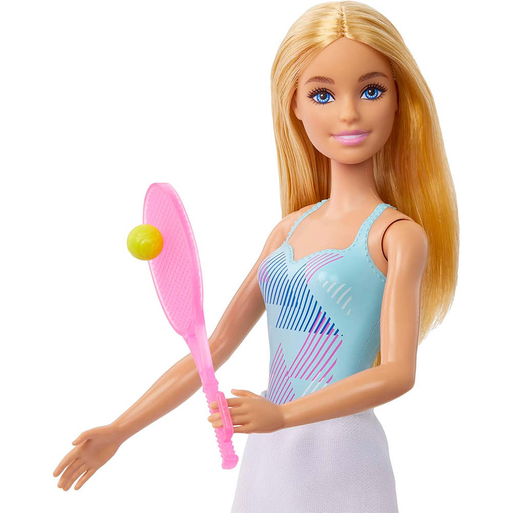 Mattel Barbie Career Doll Tennis Player Doll (12 inches) with Cute Tennis Outfit with Shirt & Skirt, Tennis Racket & Tennis Ball Accessories - Image 4