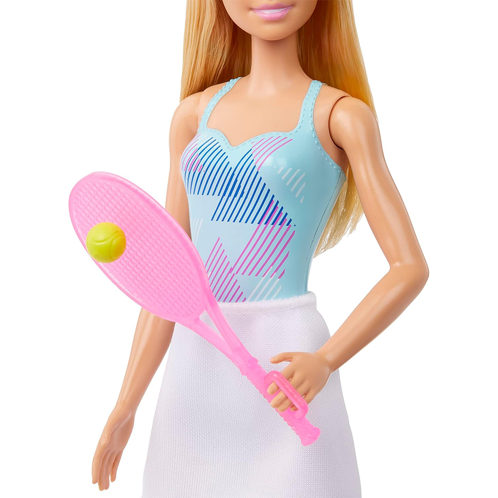 Mattel Barbie Career Doll Tennis Player Doll (12 inches) with Cute Tennis Outfit with Shirt & Skirt, Tennis Racket & Tennis Ball Accessories - Image 5