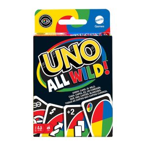 Mattel UNO All Wild Card Game For Family Night, No Matching Colors Or Numbers Because All Cards Are Wild