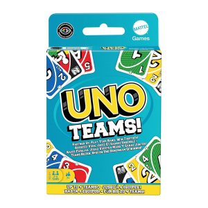 Mattel UNO Teams Card Game For Family Nights, Game Nights, Travel, Camping & Parties