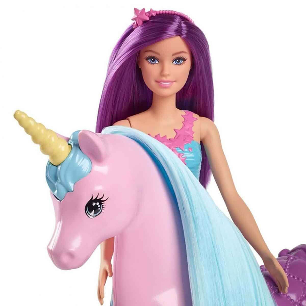 Mattel Barbie Doll & Unicorn Fantasy Playset, Magical Adventure - Image 4