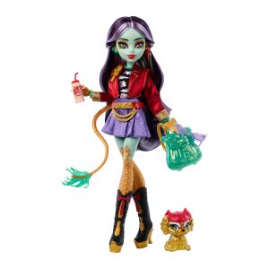 Mattel Monster High Jinafire Long Fashion Doll With Pet Dog Cloudy “Yun Yun” And 7 Accessories