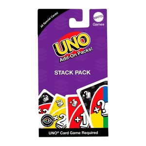 Mattel UNO Add-On-Packs Stack Pack Card Game For Kids, Family & Game Nights, Travel, Camping & Parties