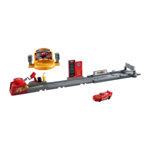 Mattel Disney And Pixar Cars Piston Cup Jump And Stunt Runway Playset & Lightning Mcqueen Toy Car
