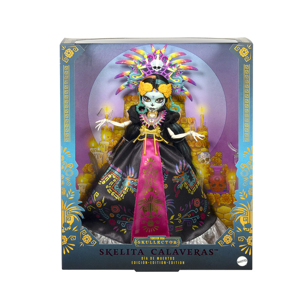 Mattel Monster High Skelita Calaveras Collectible Doll, Día De Muertos 2025, Aztec-Inspired Gown - Image 2