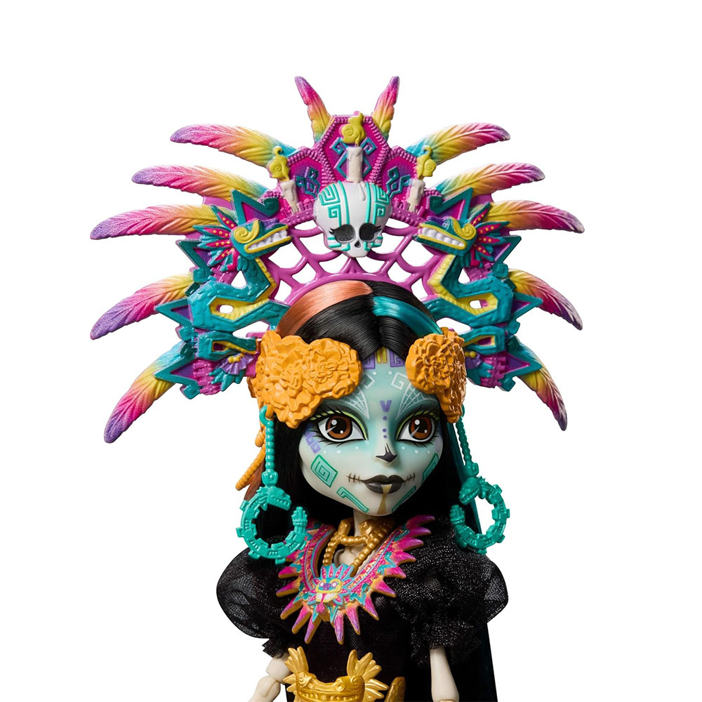 Mattel Monster High Skelita Calaveras Collectible Doll, Día De Muertos 2025, Aztec-Inspired Gown - Image 3