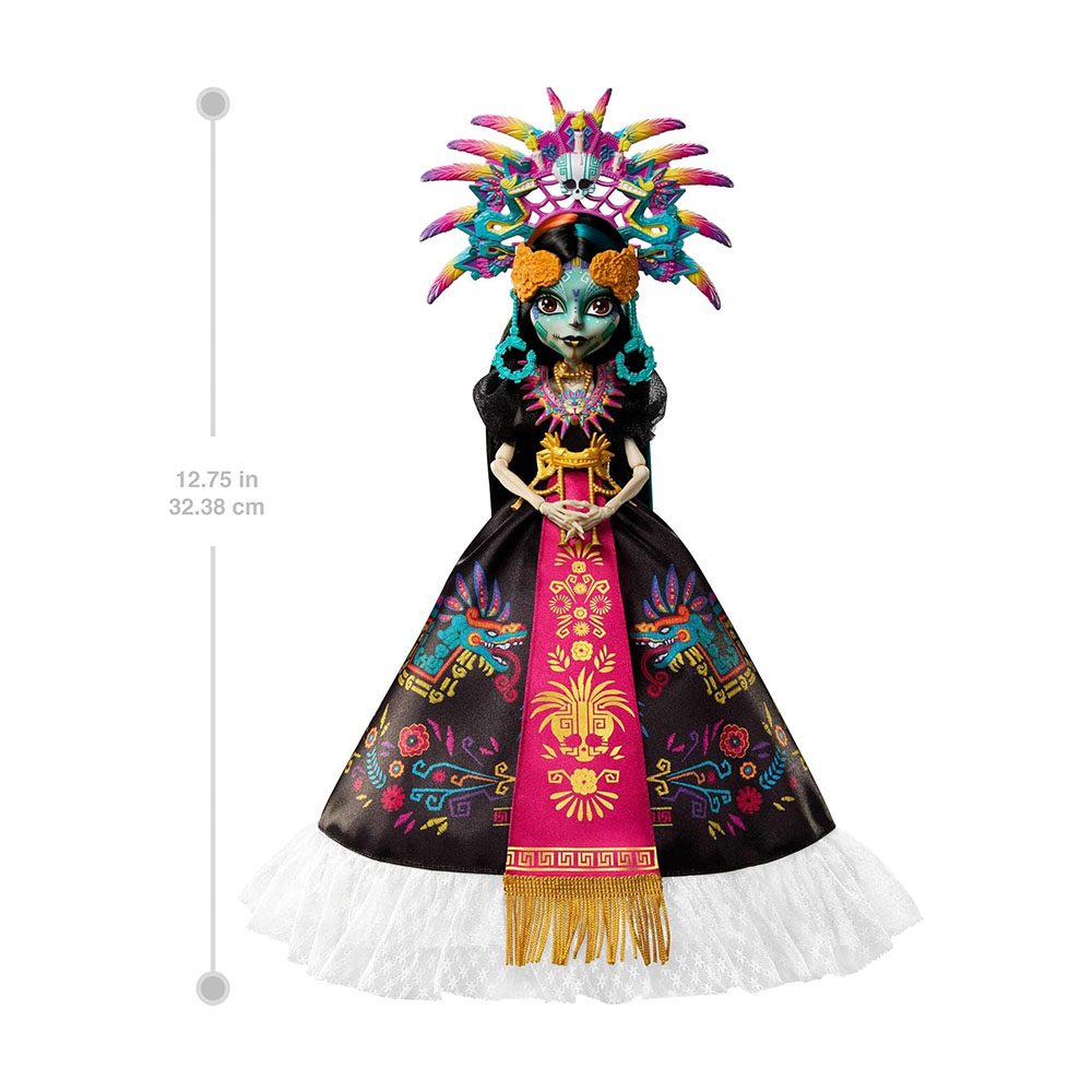 Mattel Monster High Skelita Calaveras Collectible Doll, Día De Muertos 2025, Aztec-Inspired Gown - Image 5