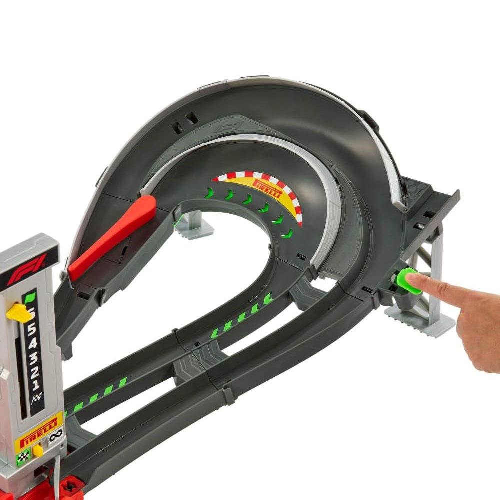Mattel Hot Wheels Race Formula 1 Grand Prix Circuit Track Set With 3 1:64 Scale Die-Cast Toy Cars - Image 4